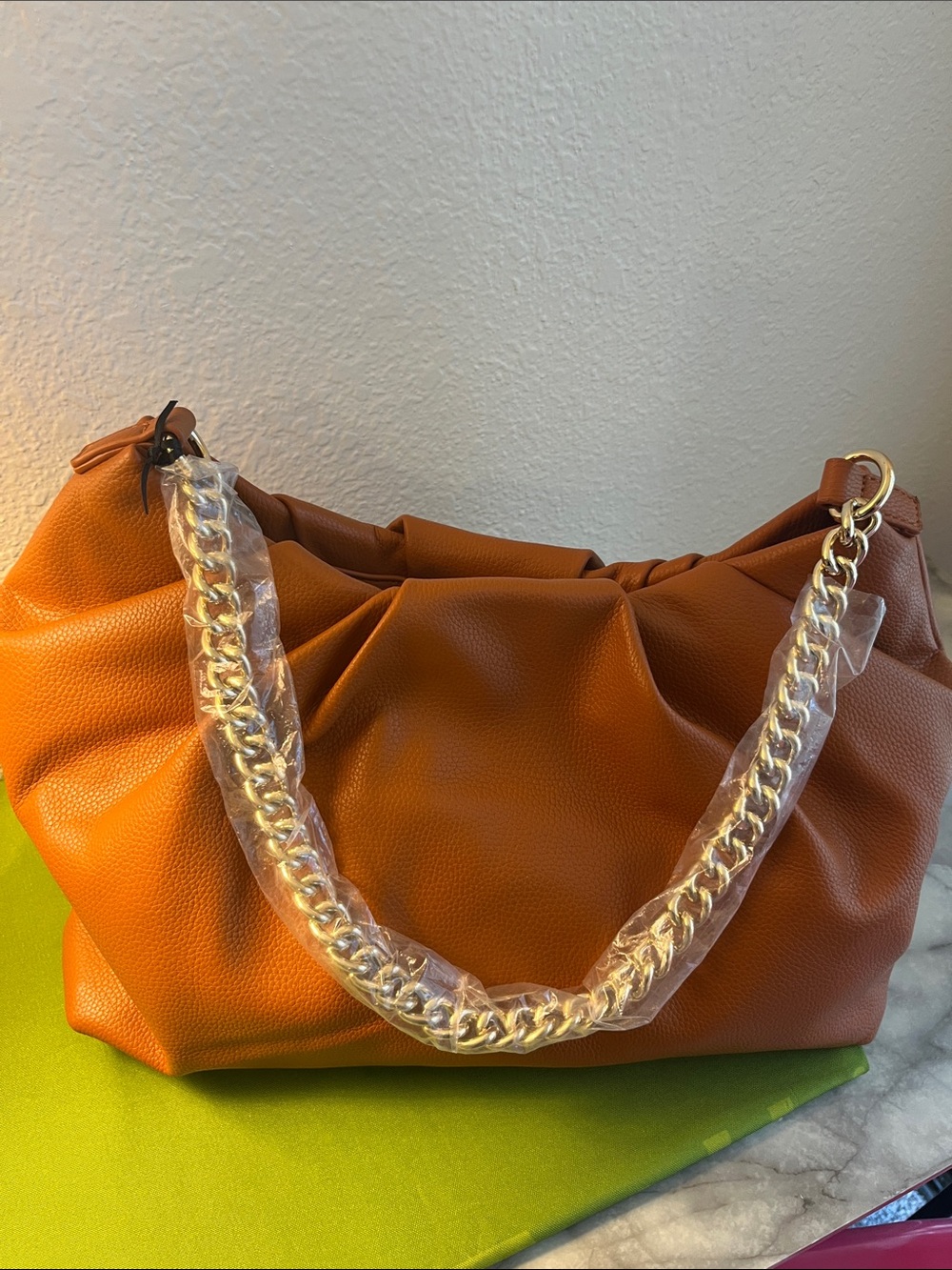 Women’s Shoulder Bag in Cognac Brown - Picture 5 of 5